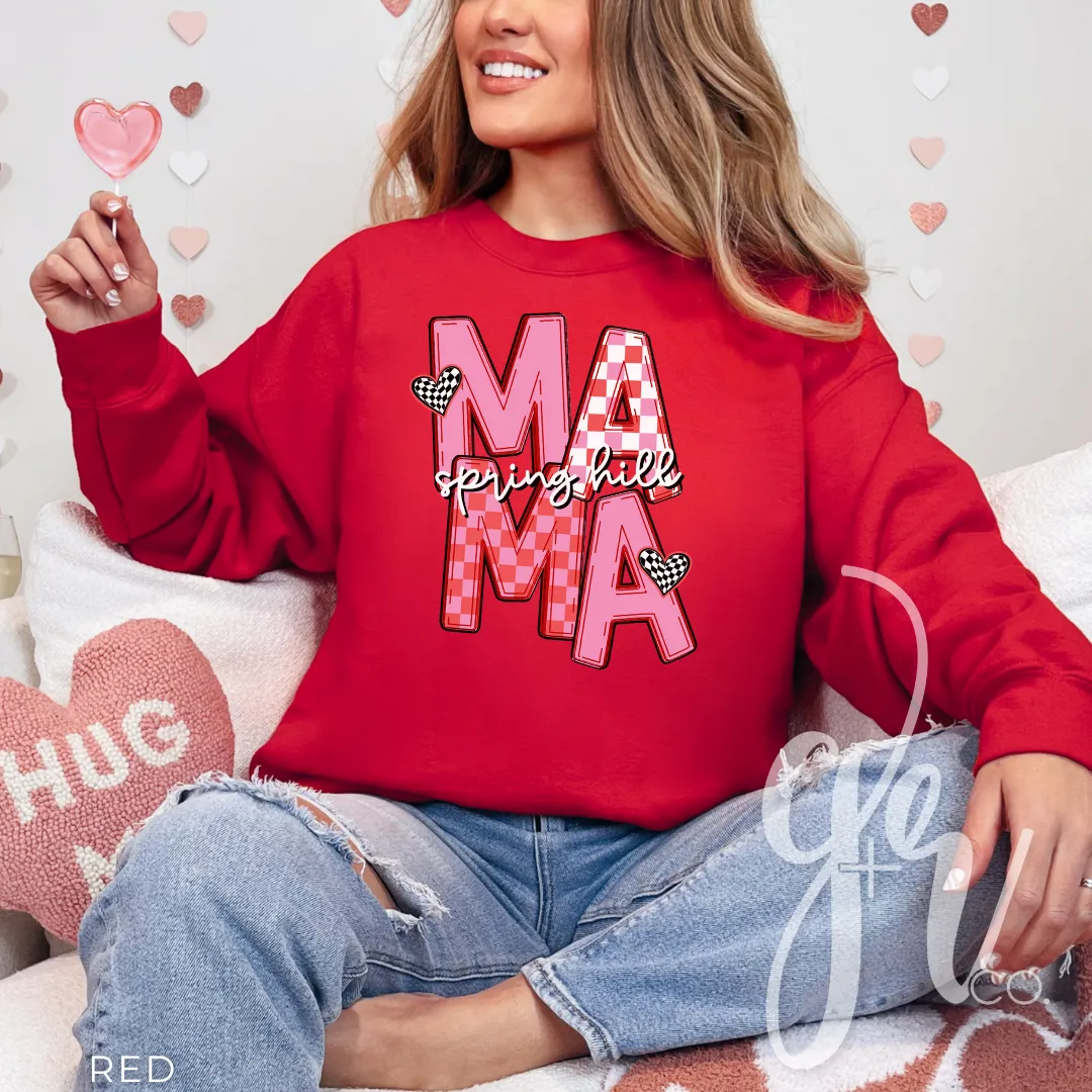 Checkered V-Day SH Mama (Tees Sweatshirts) (Copy)