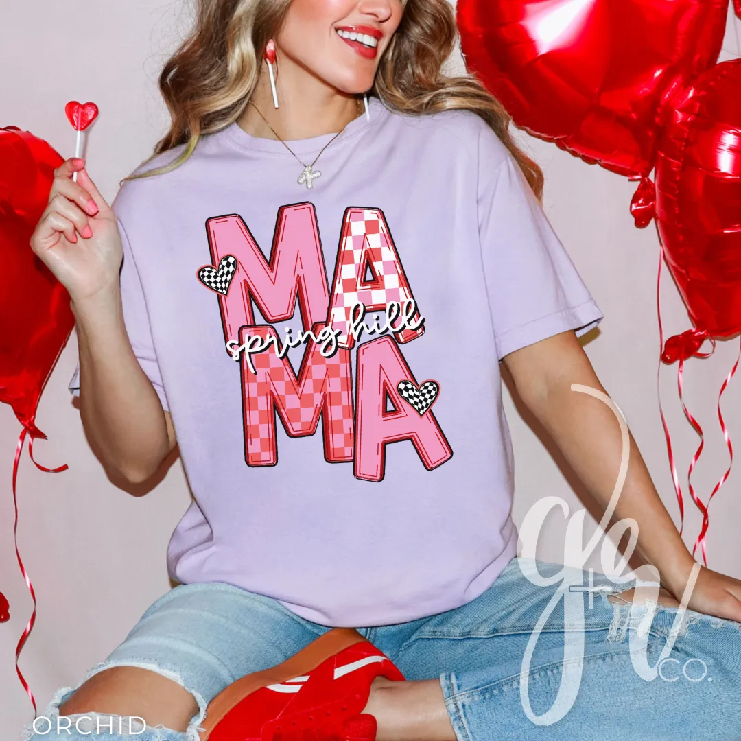 Checkered V-Day SH Mama (Tees Sweatshirts) (Copy)