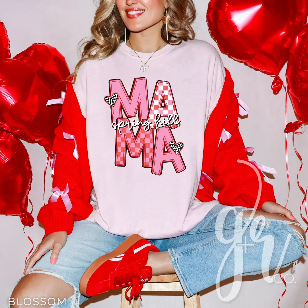 Checkered V-Day SH Mama (Tees Sweatshirts) (Copy)
