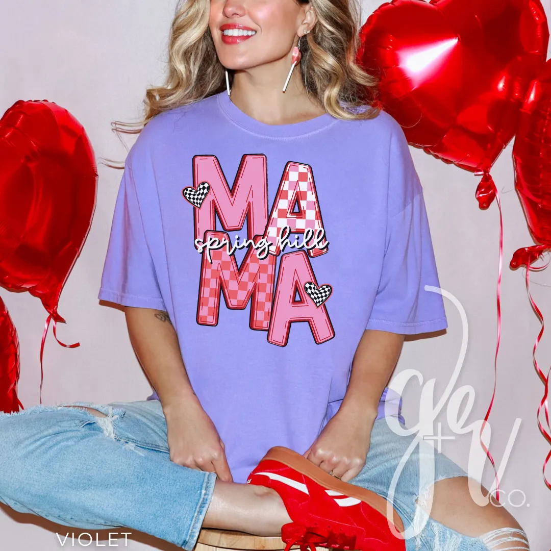 Checkered V-Day SH Mama (Tees Sweatshirts) (Copy)