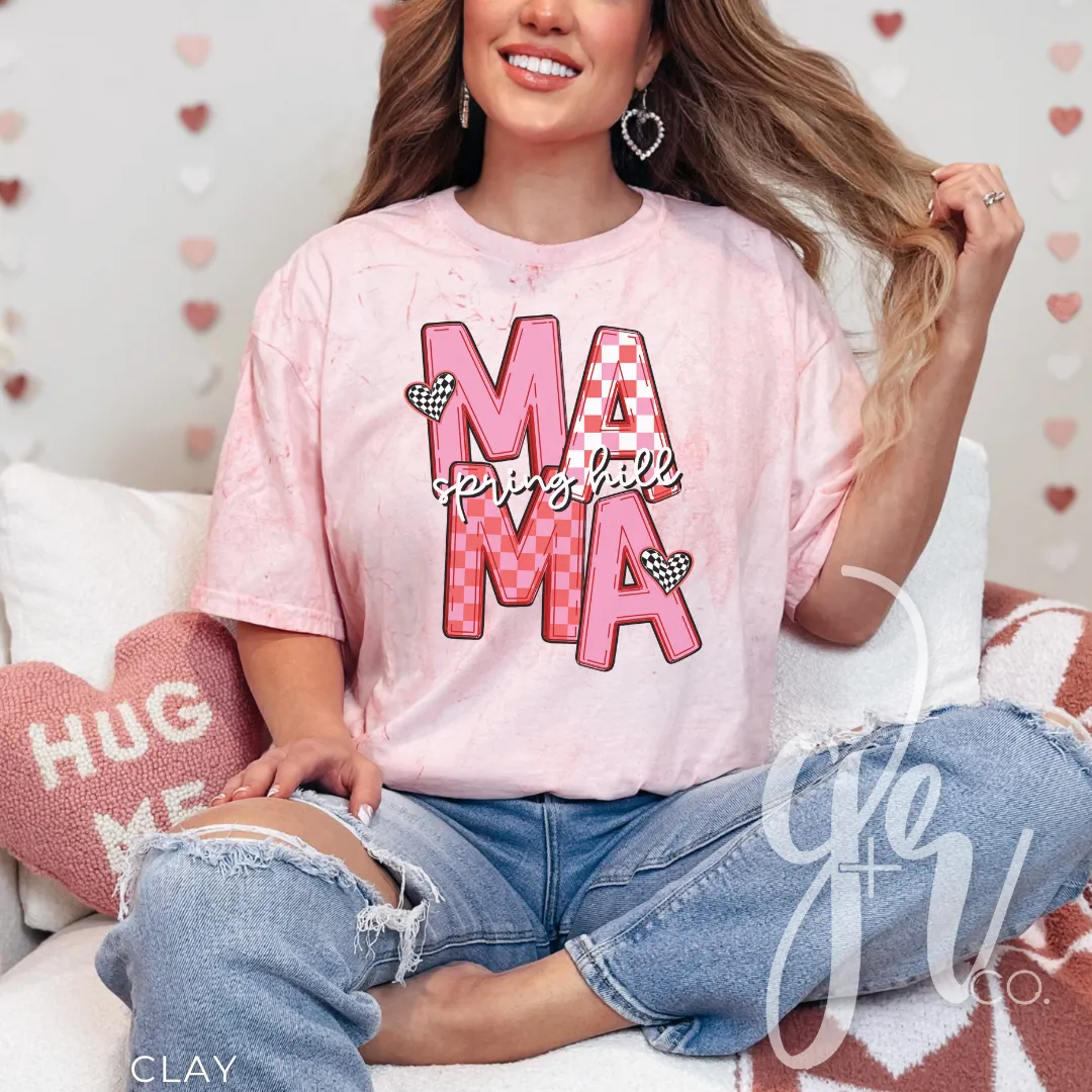 Checkered V-Day SH Mama (Tees Sweatshirts) (Copy)