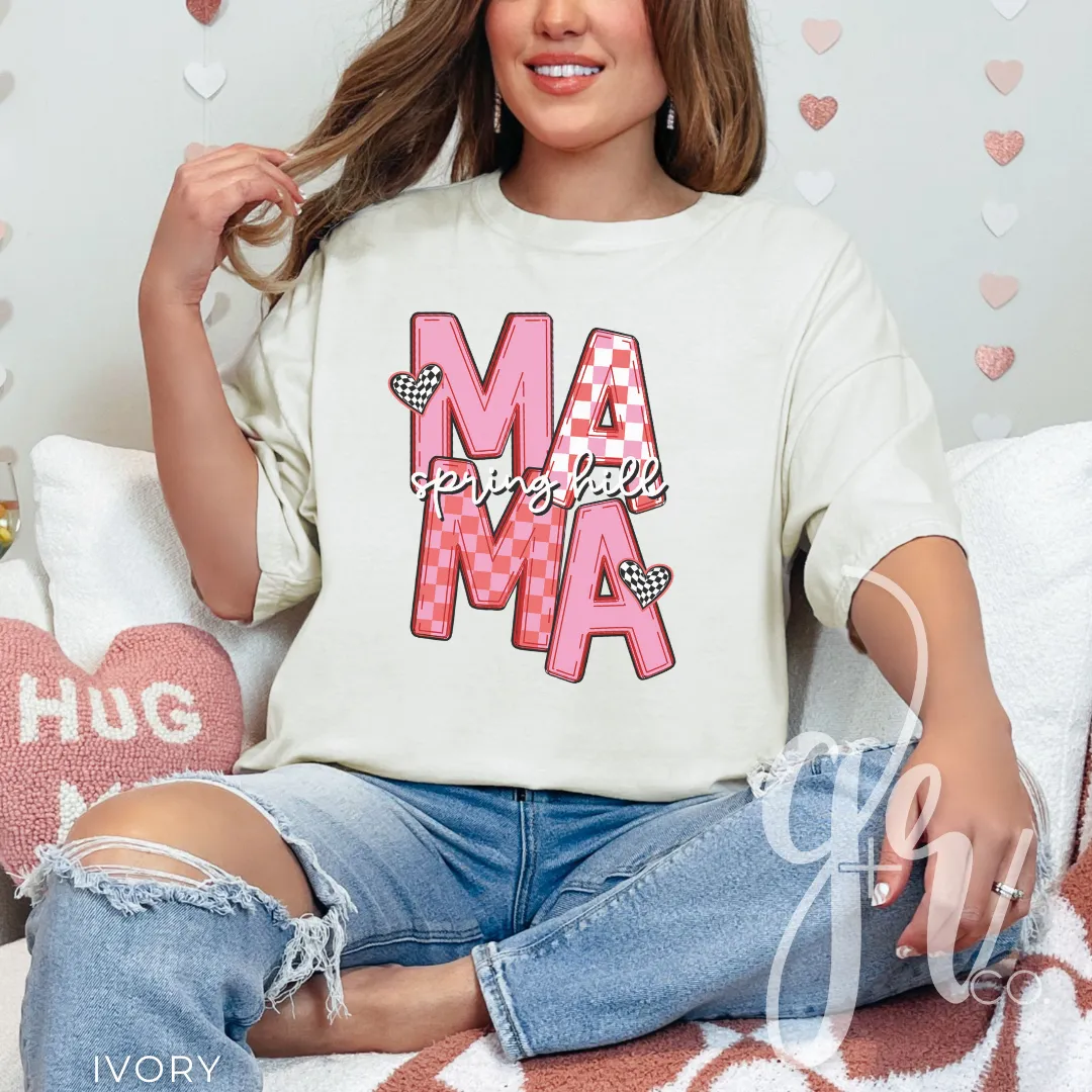 Checkered V-Day SH Mama (Tees Sweatshirts) (Copy)