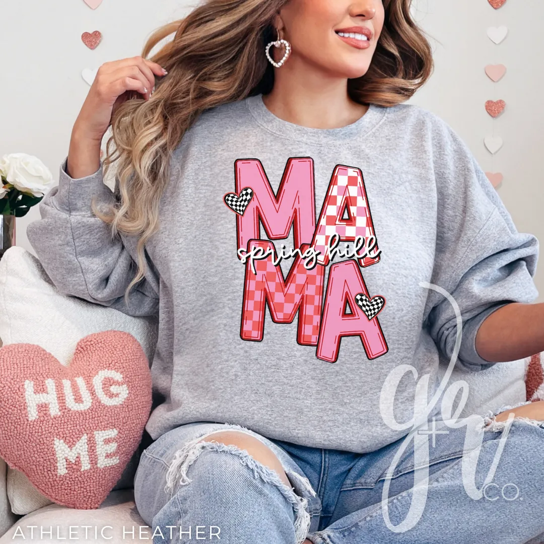 Checkered V-Day SH Mama (Tees Sweatshirts) (Copy)