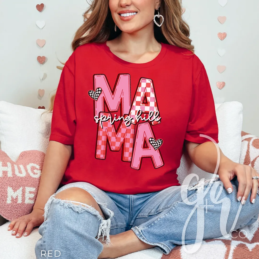 Checkered V-Day SH Mama (Tees Sweatshirts) (Copy)