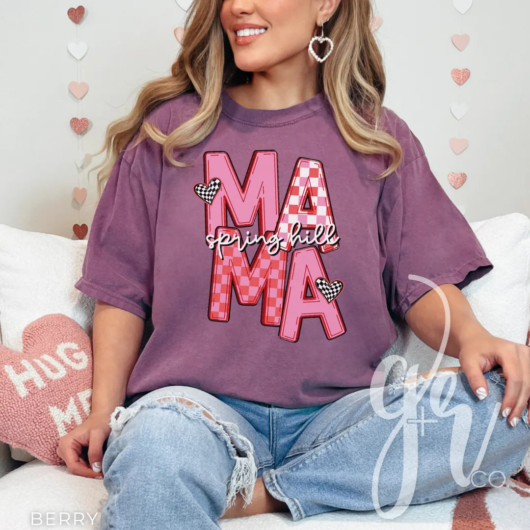 Checkered V-Day SH Mama (Tees Sweatshirts) (Copy)