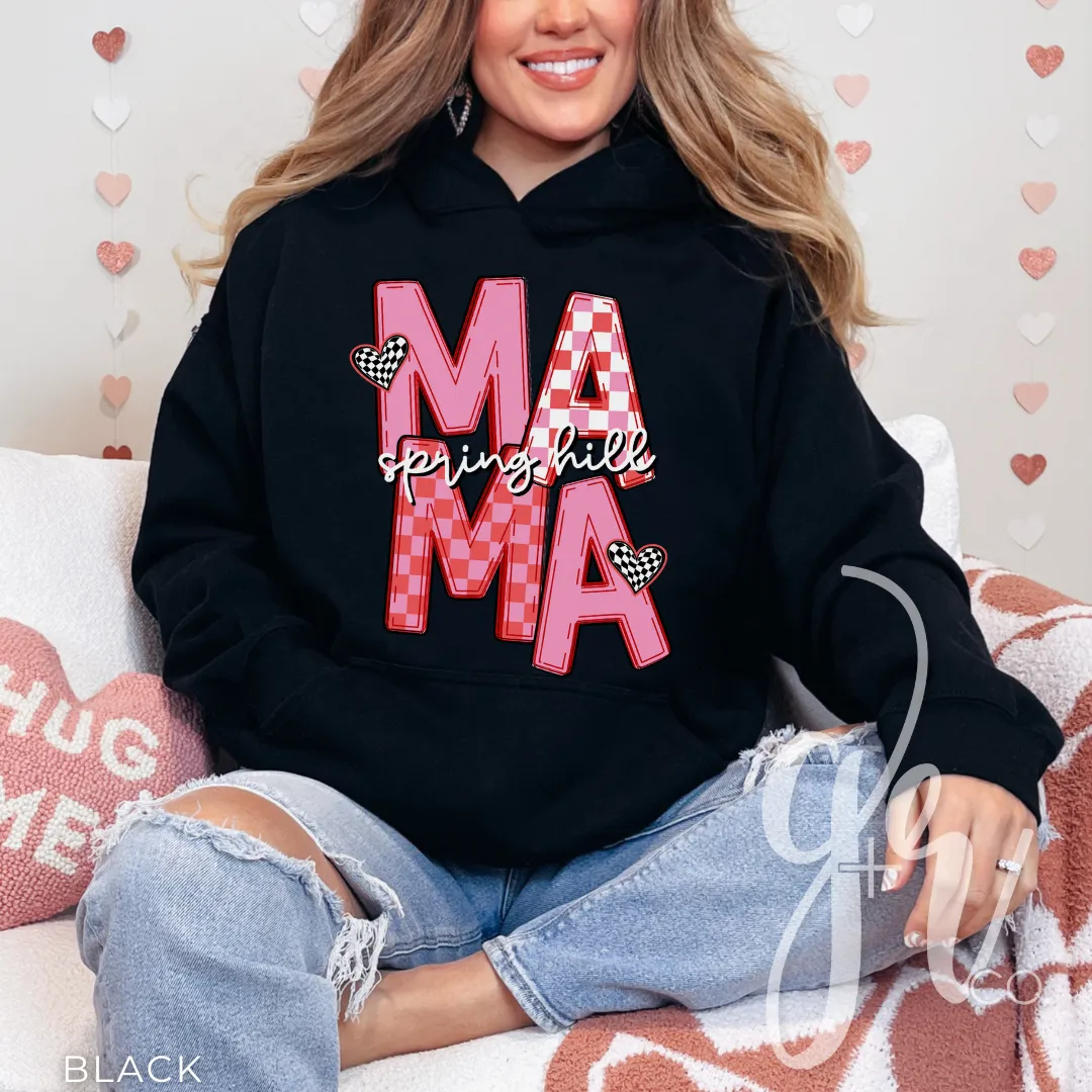 Checkered V-Day SH Mama (Tees Sweatshirts) (Copy)