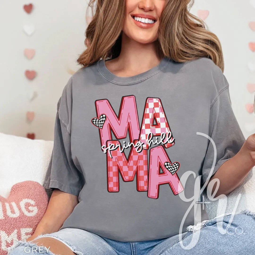 Checkered V-Day SH Mama (Tees Sweatshirts) (Copy)