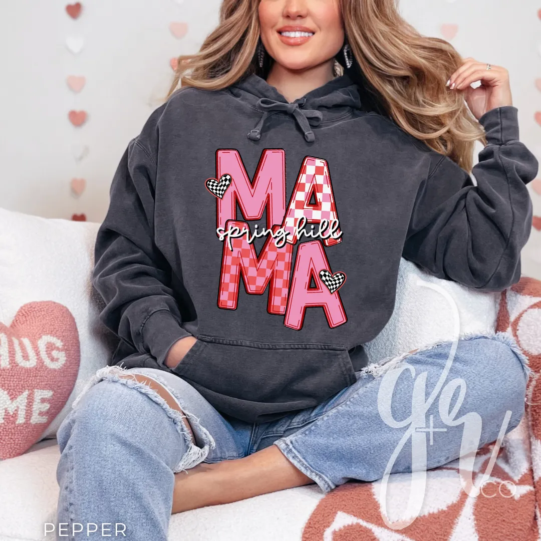 Checkered V-Day SH Mama (Tees Sweatshirts) (Copy)