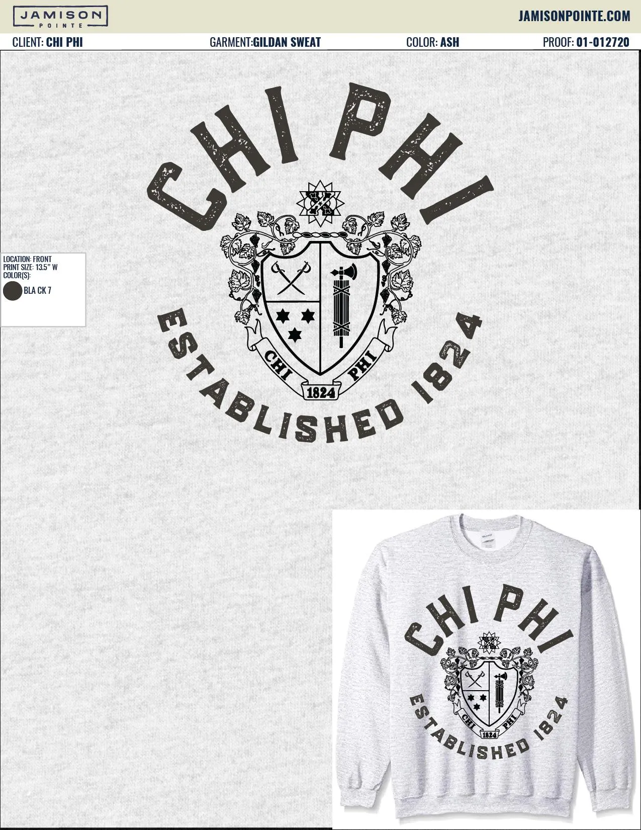 Chi Phi Clemson University Vintage Sweatshirts