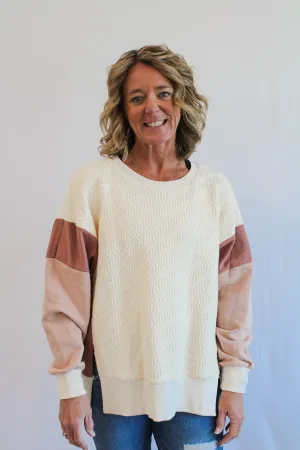 CHRISTIANA COLORBLOCK OVERSIZED TOP
