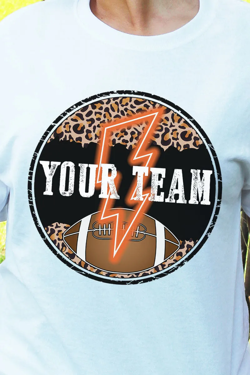 Circle Football Team Name Orange Dri-Power 50/50 Tee
