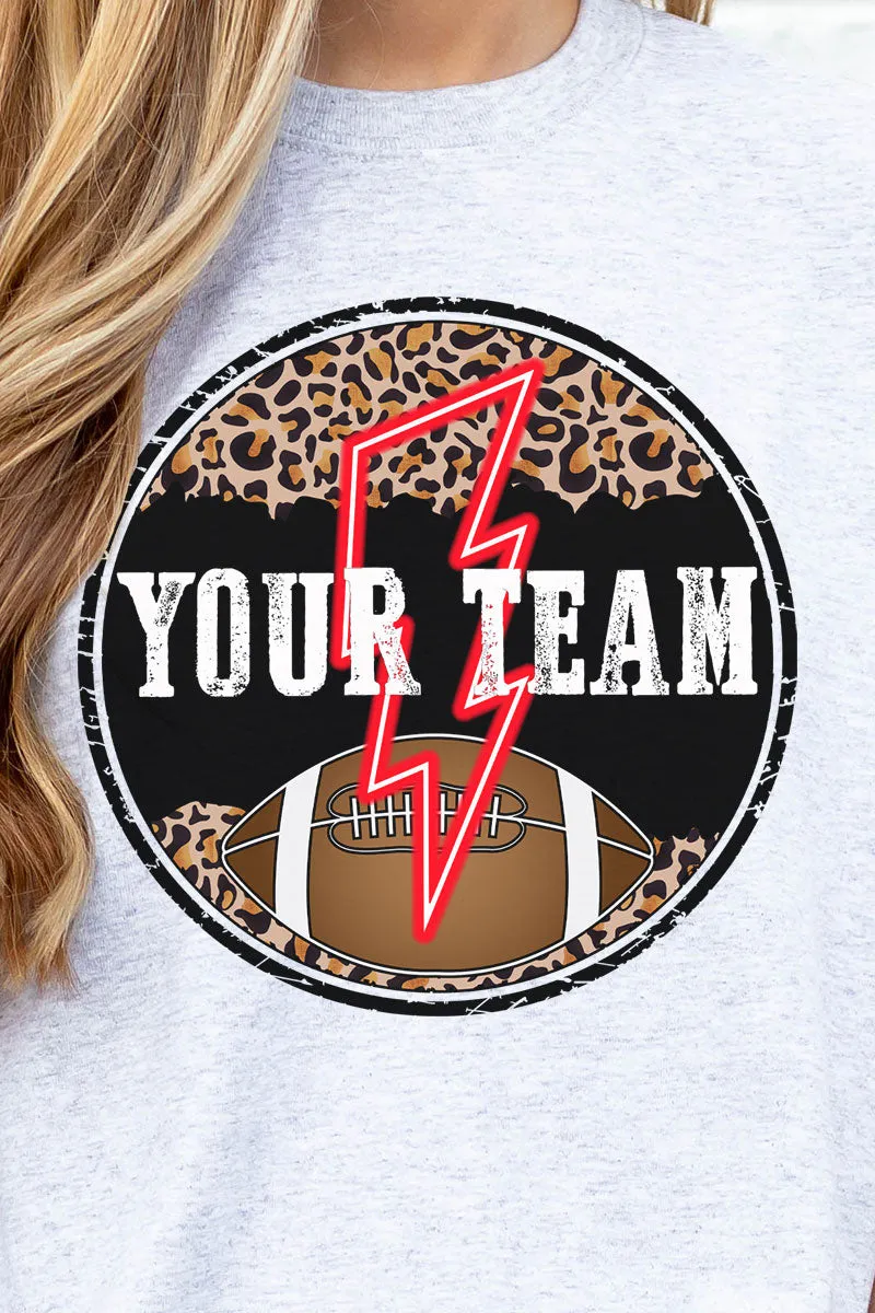 Circle Football Team Name Red Dri-Power 50/50 Tee
