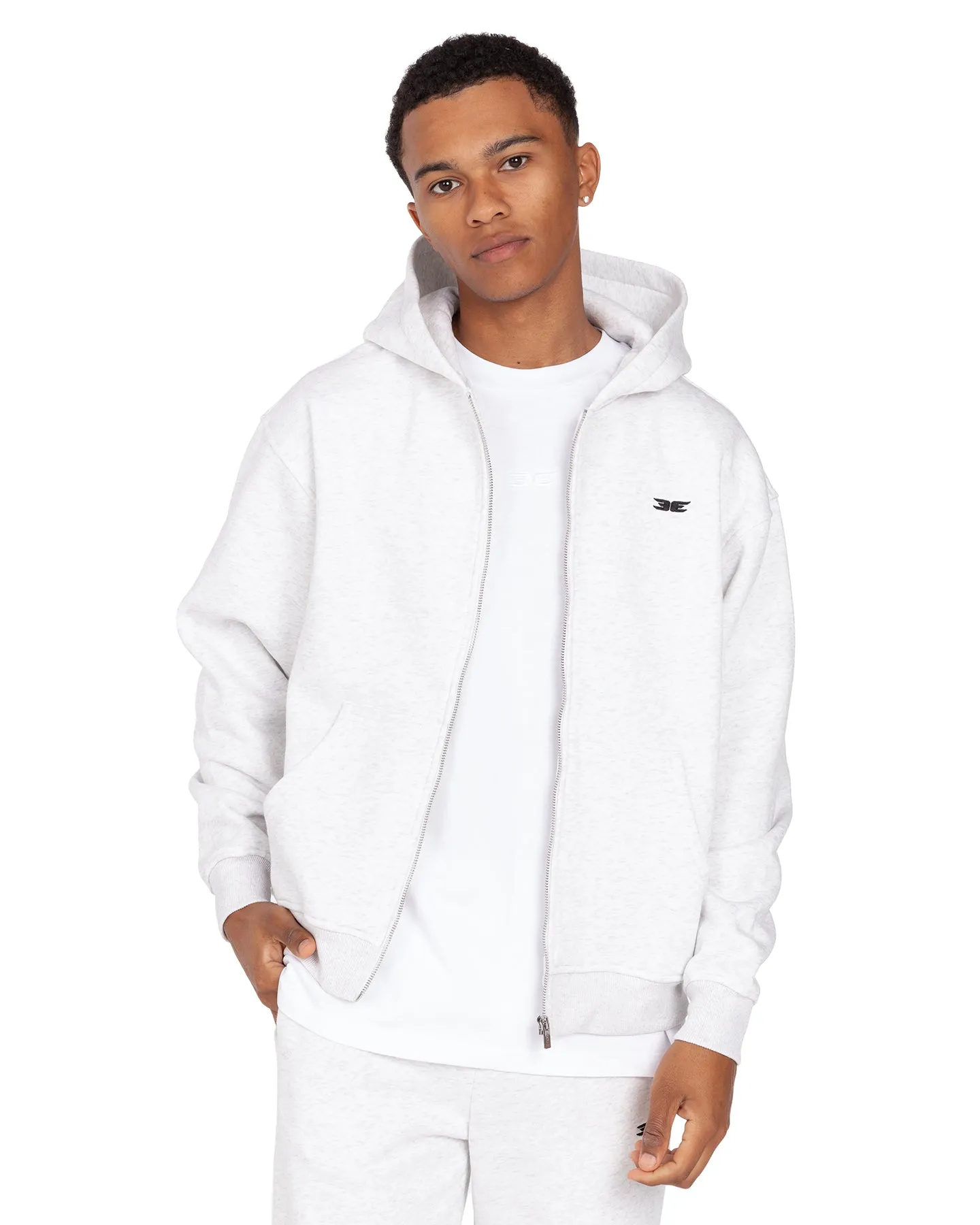Classic Zip Through - Polar Grey