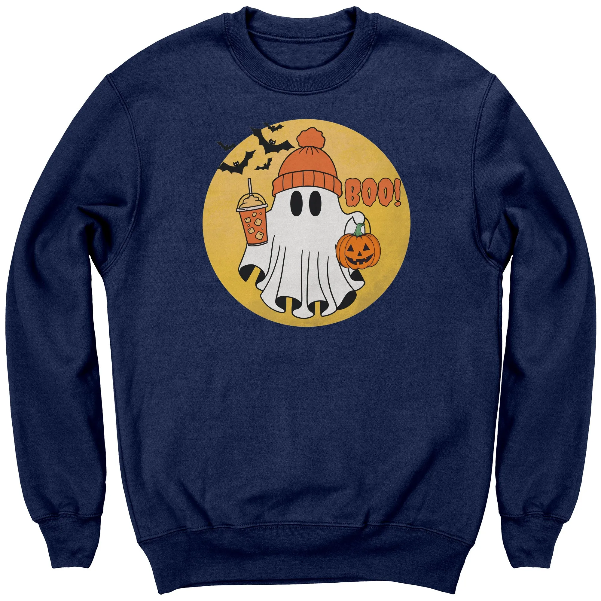 Comfort Colors Halloween Ghost Sweatshirt, Halloween Sweatshirt, Halloween Gift, Trick or Treat Sweatshirt, Spooky Season Sweatshirt Pumpkin
