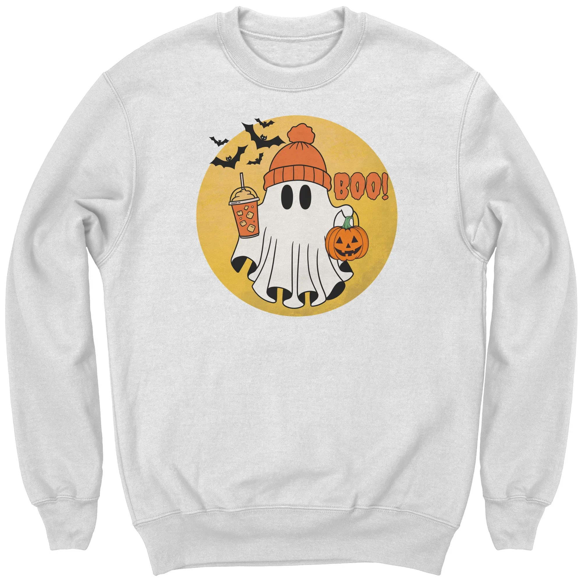 Comfort Colors Halloween Ghost Sweatshirt, Halloween Sweatshirt, Halloween Gift, Trick or Treat Sweatshirt, Spooky Season Sweatshirt Pumpkin