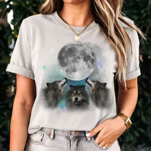 Comfort Colors Howling Wolves Vintage 90s Graphic Shirt, Wolf Moon Shirt, Wild Free, Wolves Shirt, Grey Wolf Retro Halloween Unisex Shirt