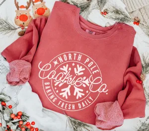 Comfort Colors North Pole Cookie Co Christmas Sweatshirt - Adult Sizes