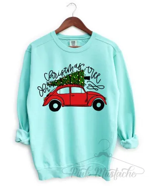 Comfort Colors Oh Christmas Tree Bug Car Sweatshirt - Adult Sizes