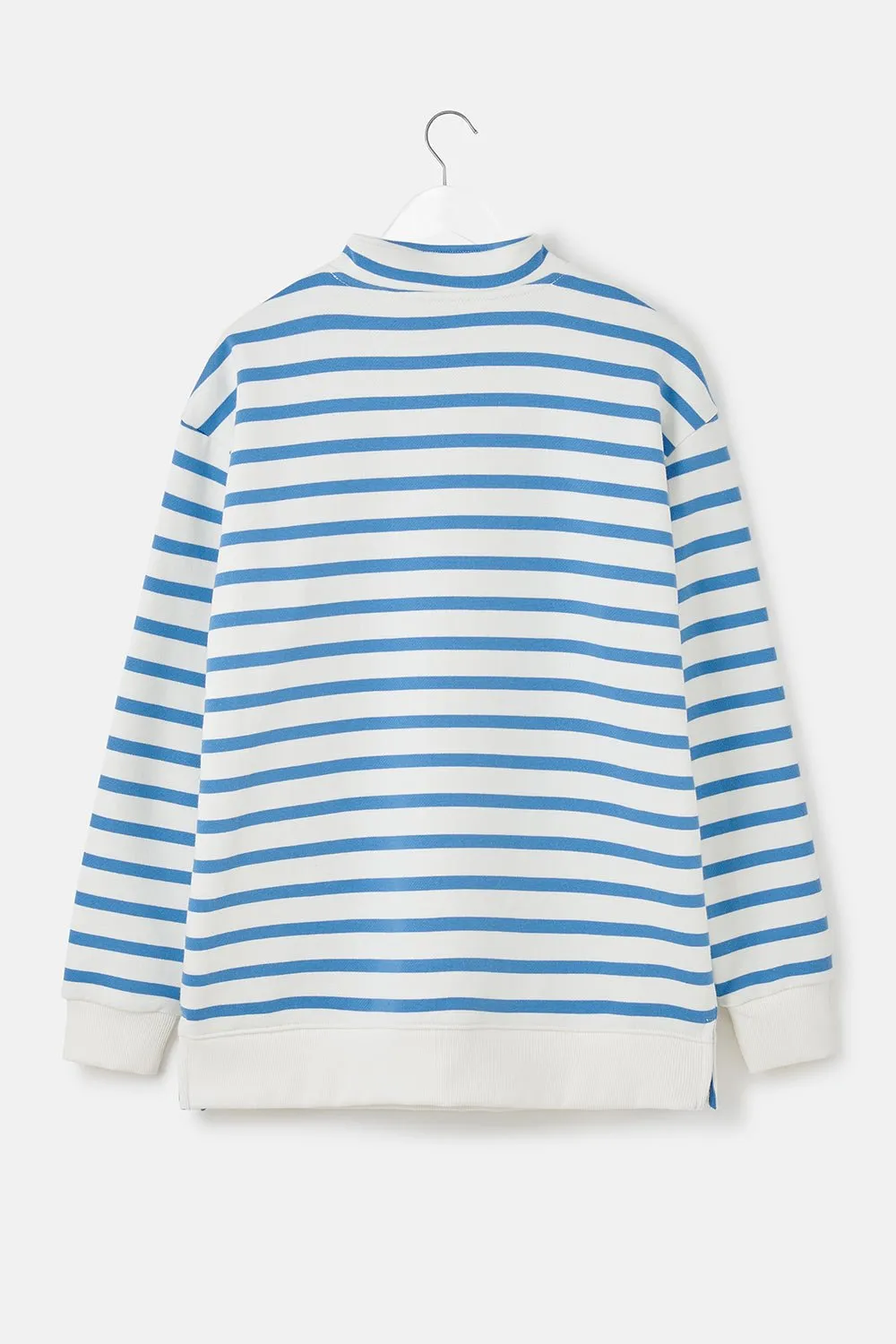 Coral Jersey - Marine Blue Stripe