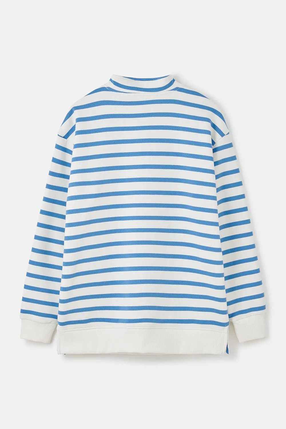 Coral Jersey - Marine Blue Stripe