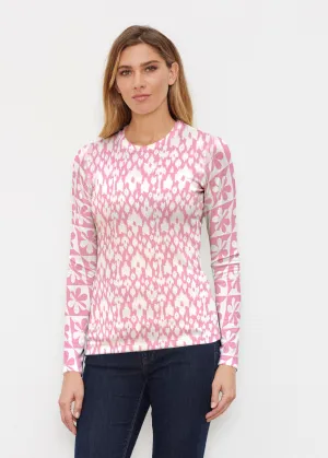 Cosmo Ikat (7933) ~ Butterknit Long Sleeve Crew Top