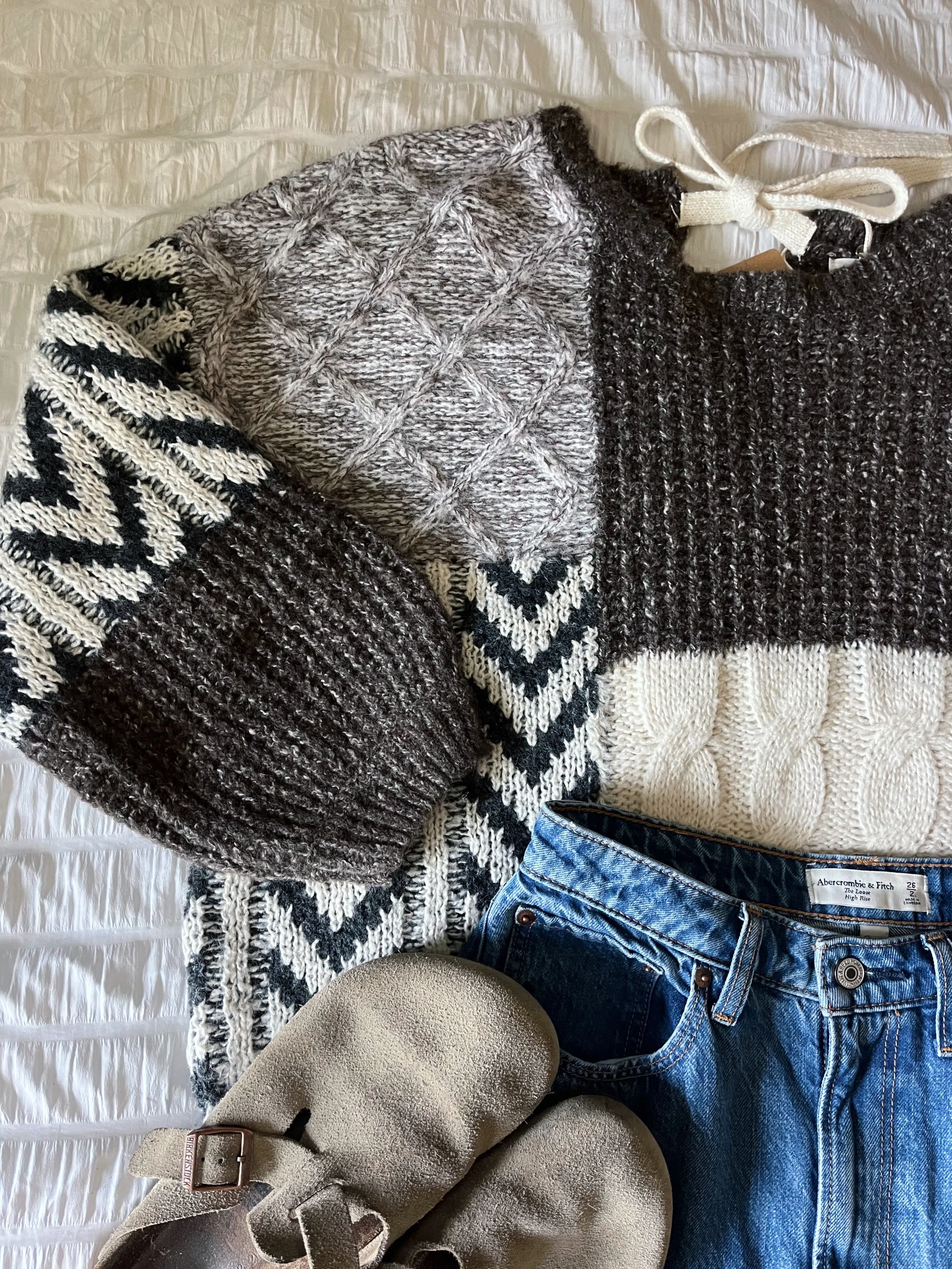 Cozy Cabin Patchwork Sweater