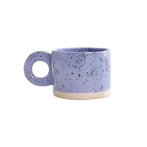 Creative Dotted Retro Coffee Mug 300ML (Purple Blue)