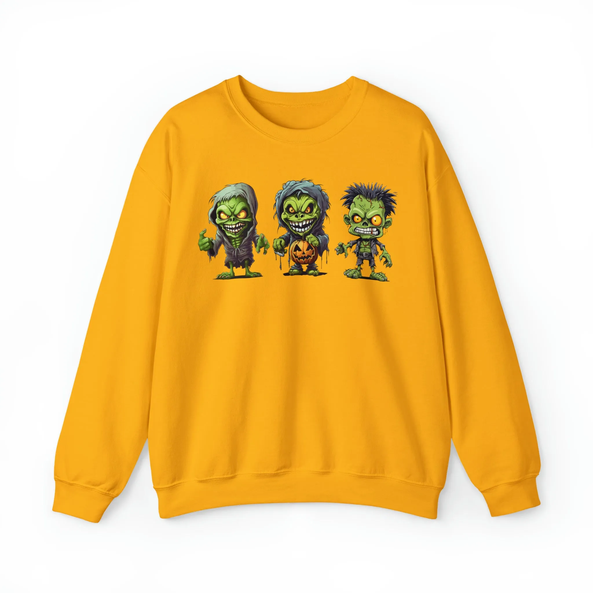 Creepy Green Ghouls Sweatshirt, Scary Halloween Sweatshirt, Funny Creepy Sweatshirt, Fall Season Shirt, Unisex Heavy Blend Shirt
