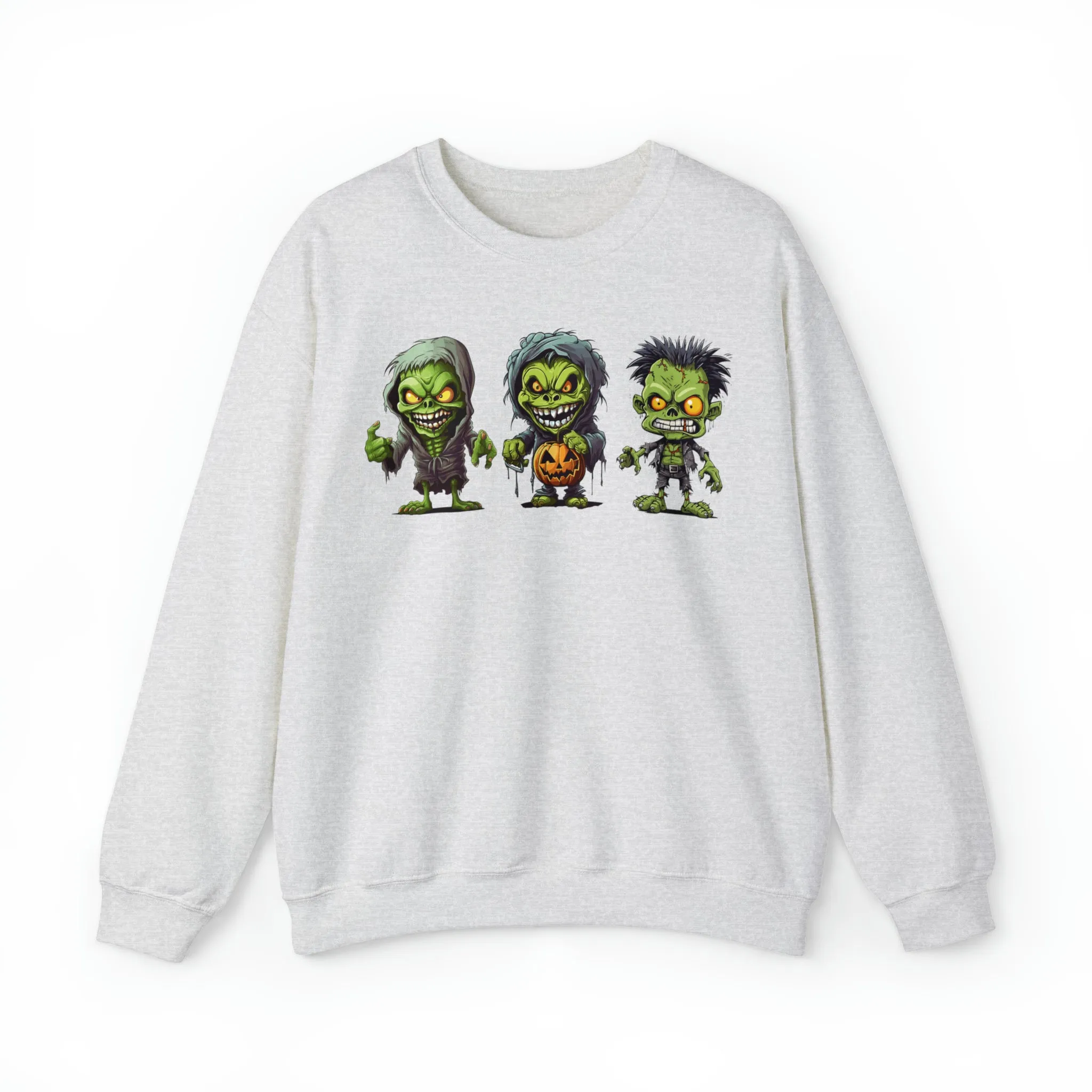 Creepy Green Ghouls Sweatshirt, Scary Halloween Sweatshirt, Funny Creepy Sweatshirt, Fall Season Shirt, Unisex Heavy Blend Shirt