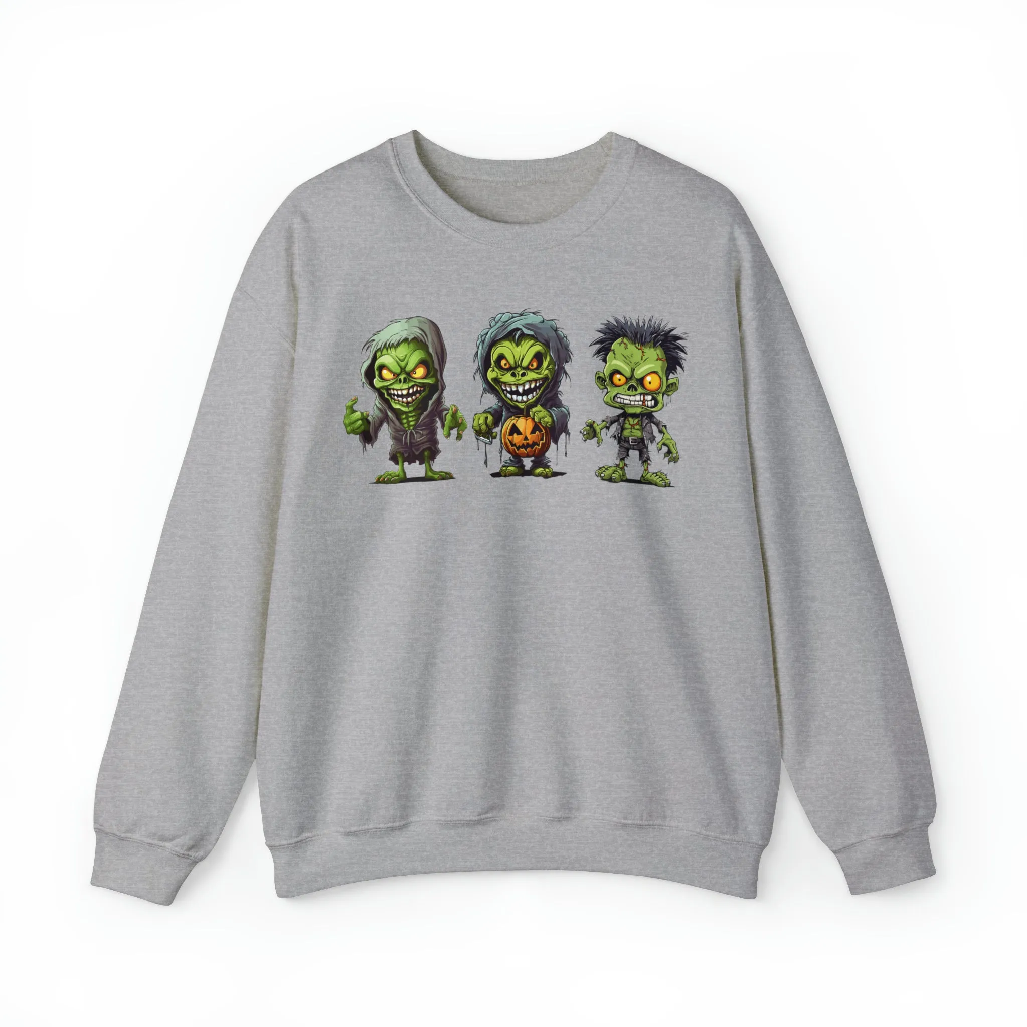 Creepy Green Ghouls Sweatshirt, Scary Halloween Sweatshirt, Funny Creepy Sweatshirt, Fall Season Shirt, Unisex Heavy Blend Shirt