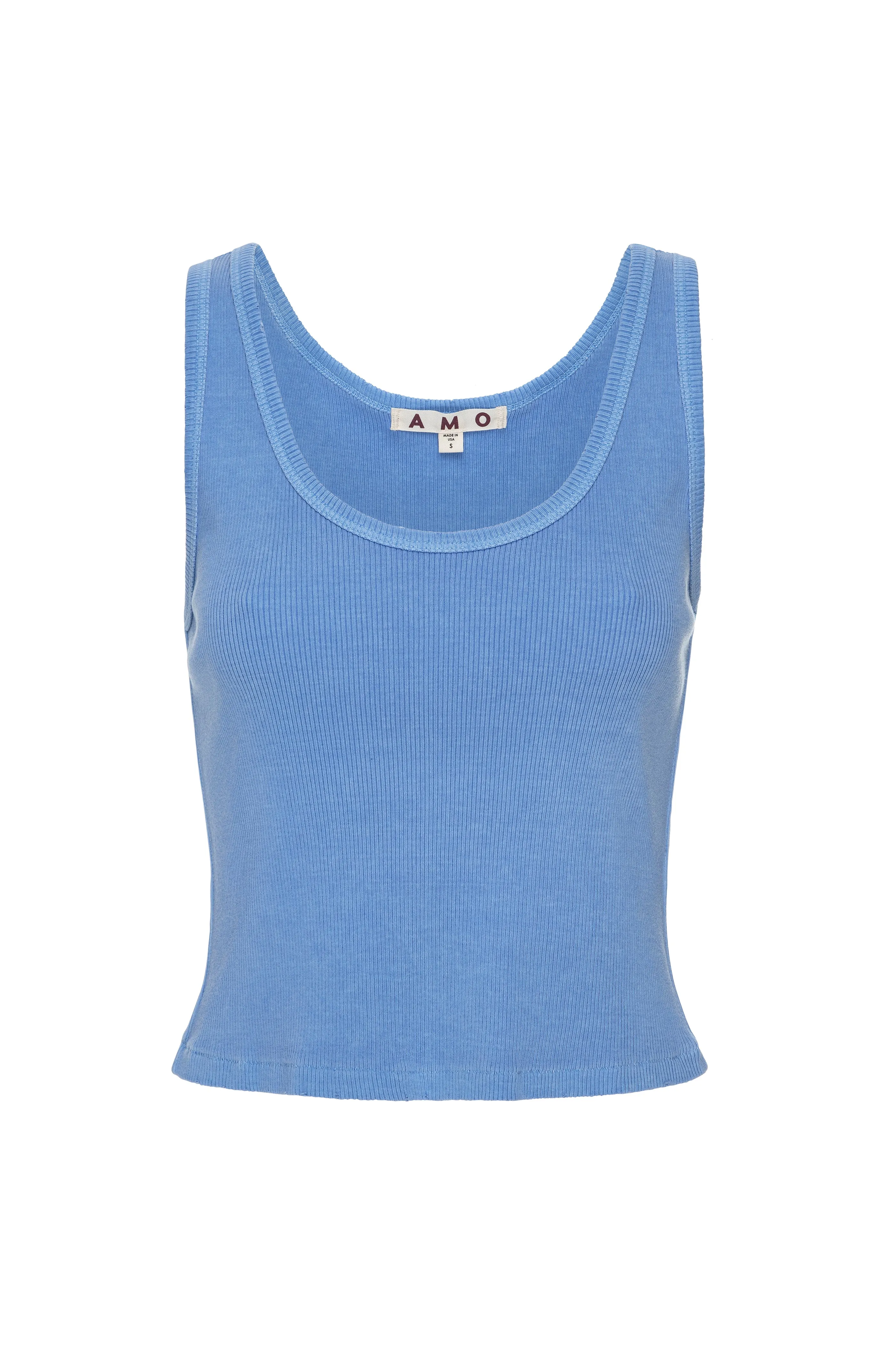 Crop Rib Top - Tranquil