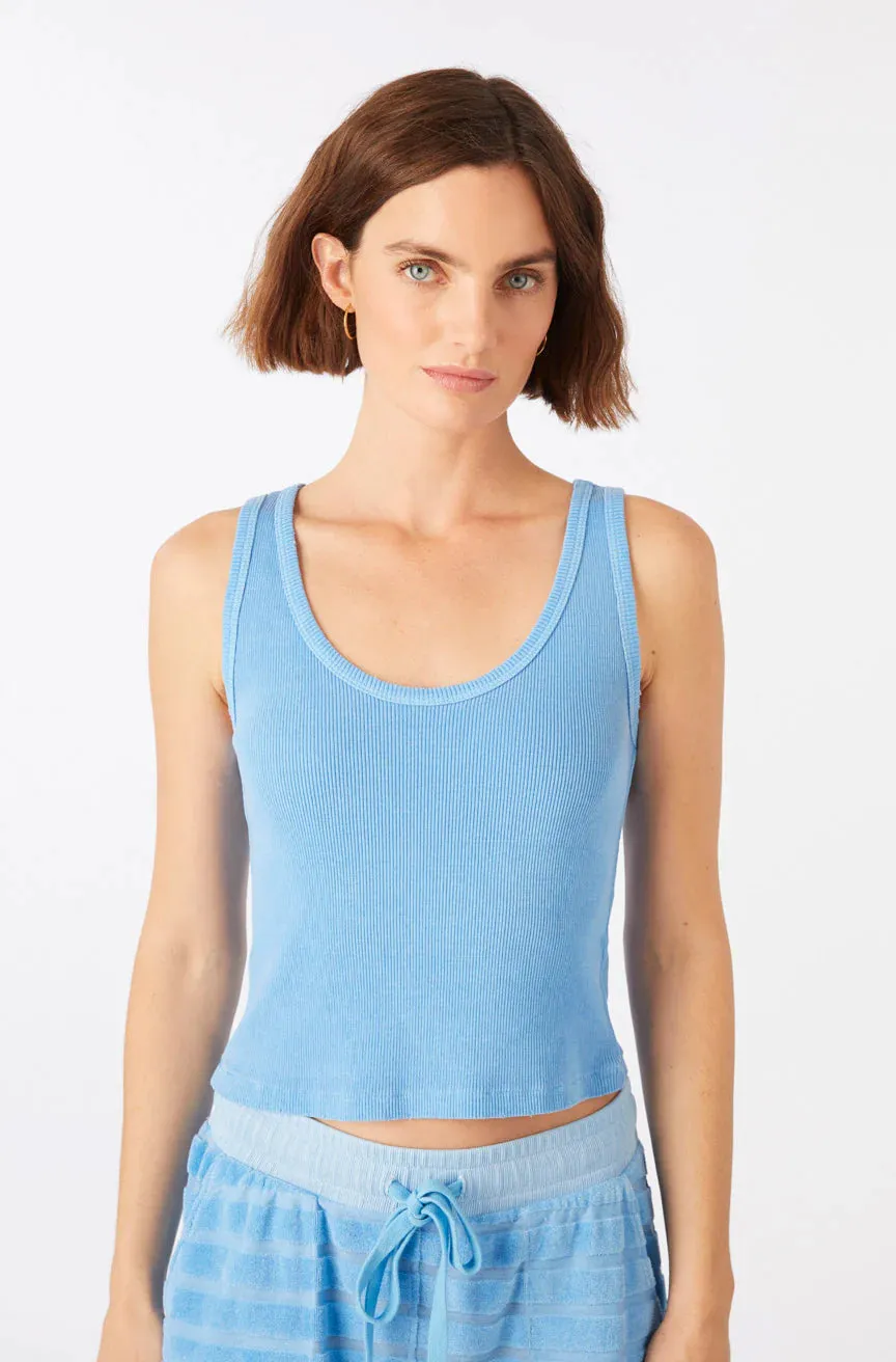Crop Rib Top - Tranquil