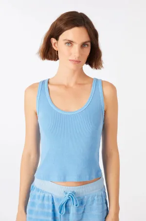 Crop Rib Top - Tranquil