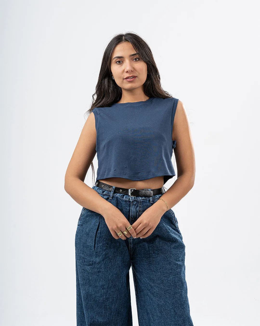 Cropped WomenPlain T-Shirt