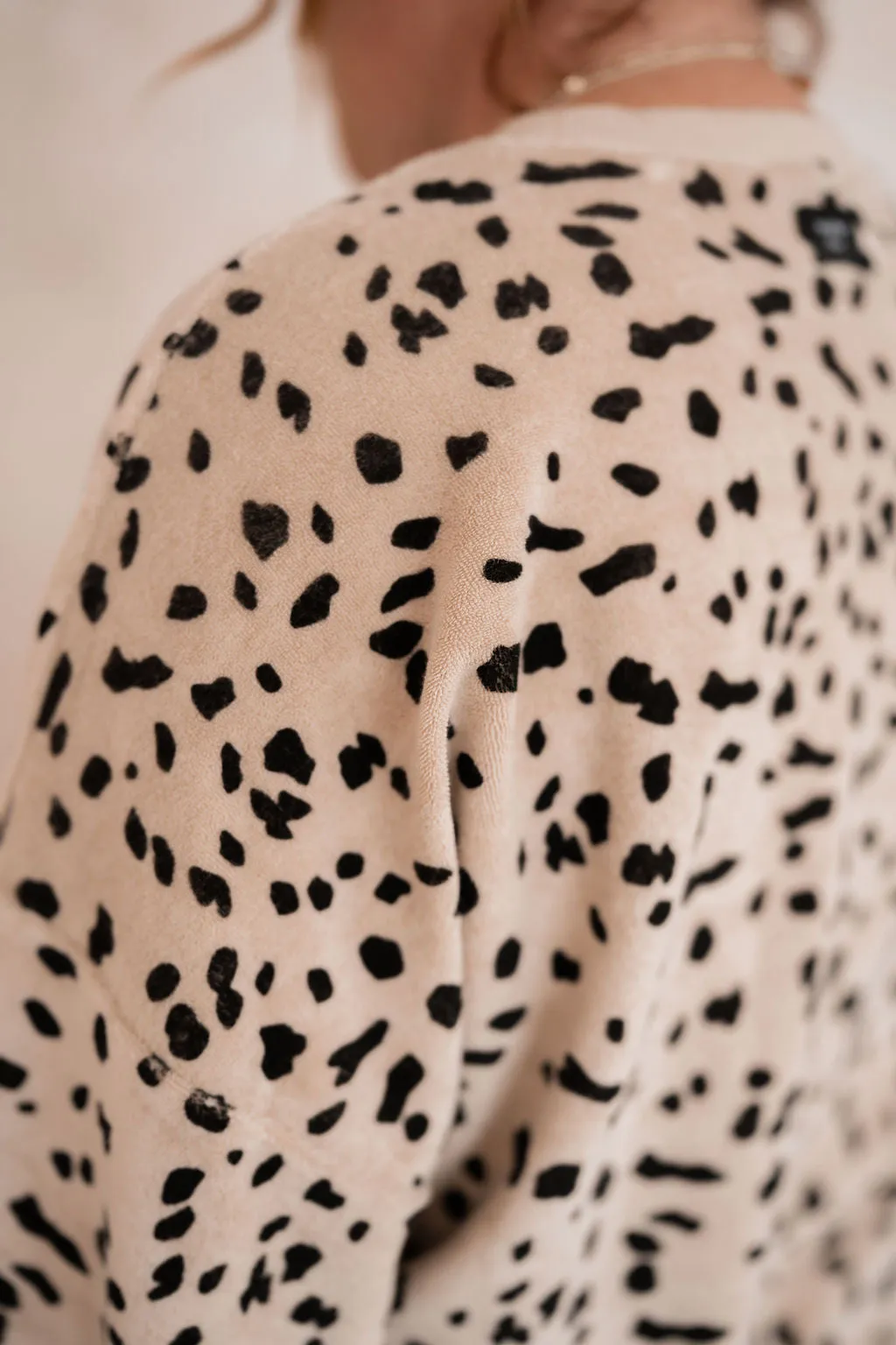 DALMATIAN TERRY TOWEL WOMENS SWEATSHIRT