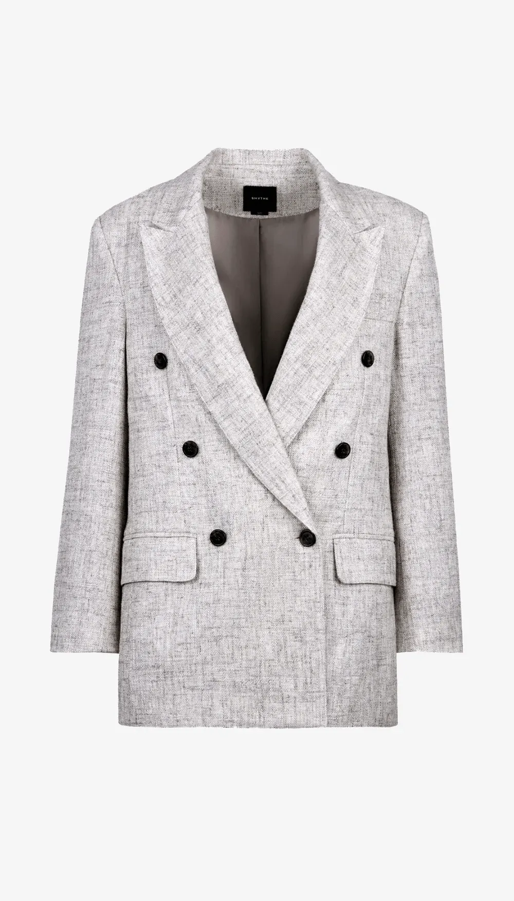 DB Peaked Lapel Blazer in Linen Tweed