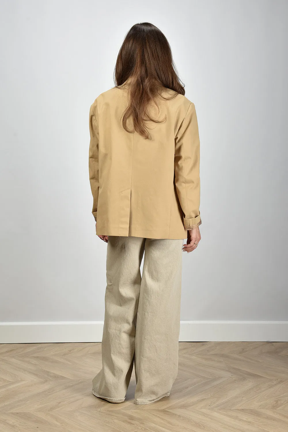Denimist blazer Deconstructed DB Peak Lapel DSW0057-929 light khaki