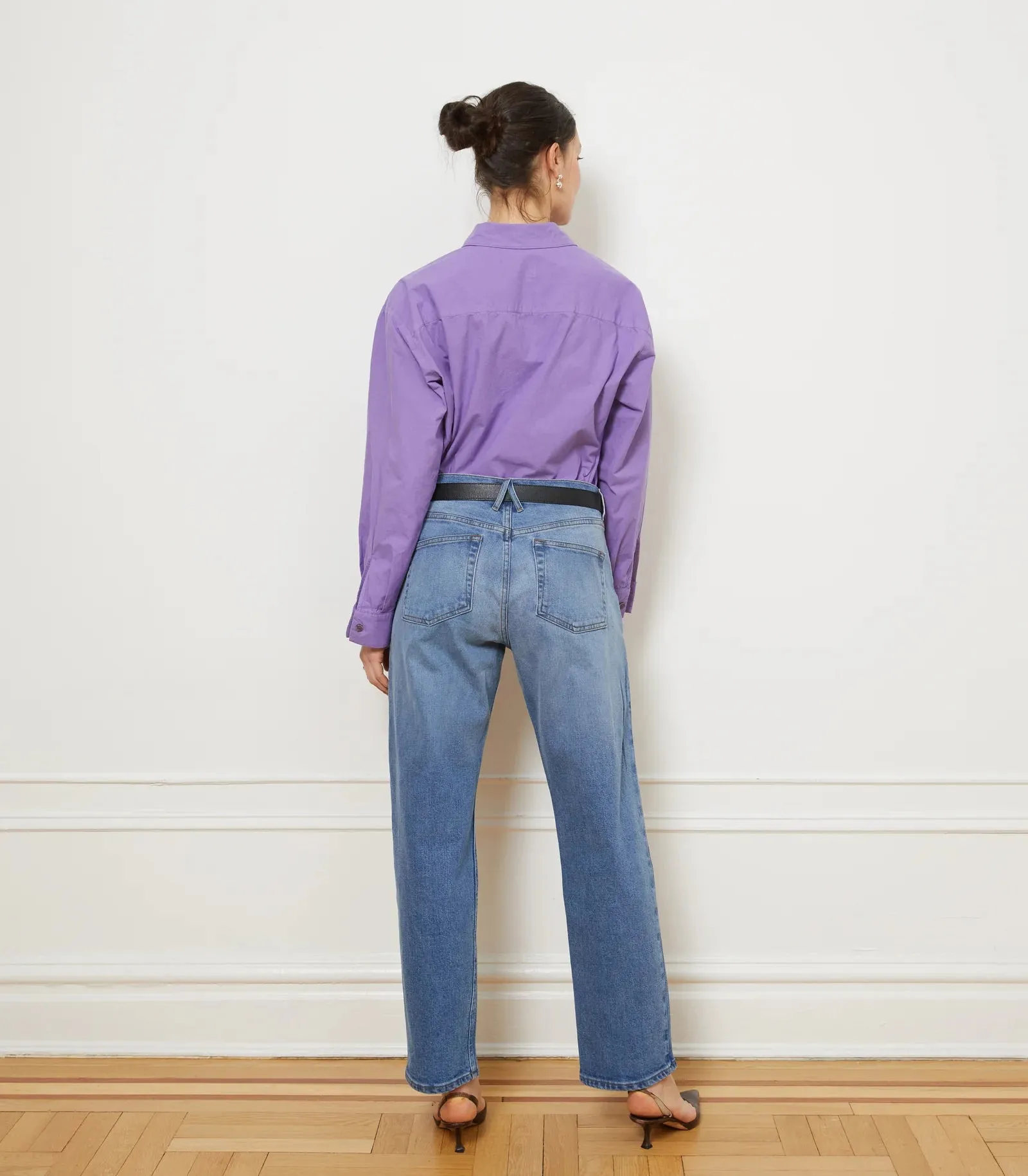 Diana Relaxed Button Up Shirt - Purple | Loup NYC
