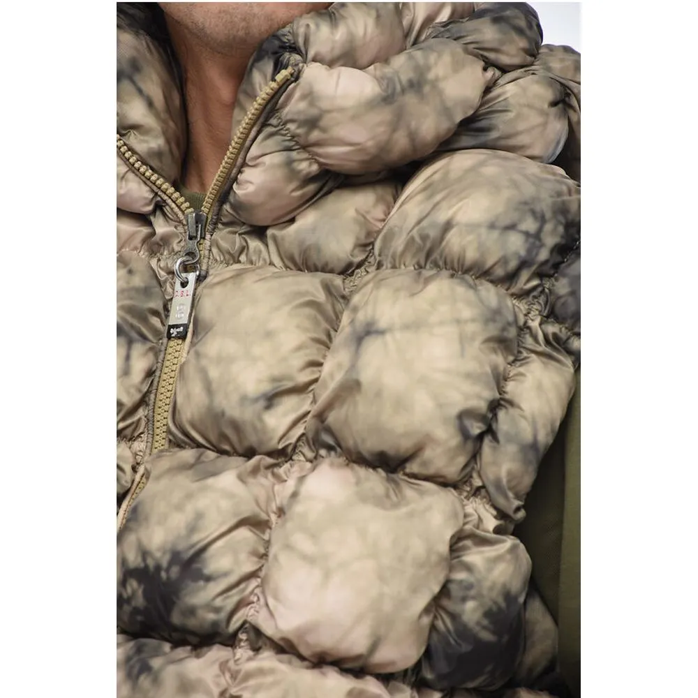 Diesel Quilted W-RALLE-SL Vest with Tie-Dye Print
