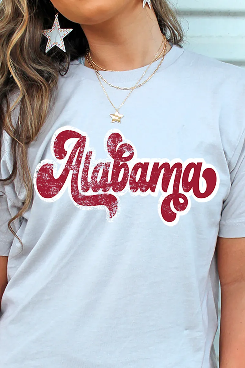 Distressed Alabama Script Unisex Blend Tee