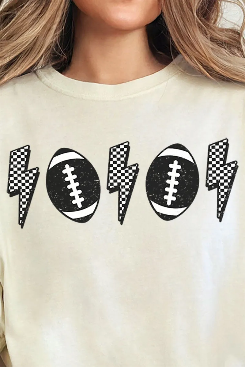 Distressed Football Strikes Comfort Colors Adult Ring-Spun Cotton Tee