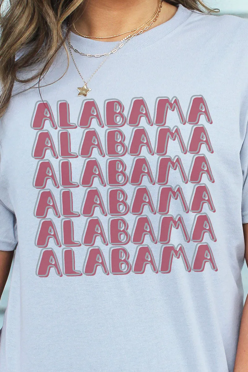 Distressed Stacked Alabama Dri-Power 50/50 Tee