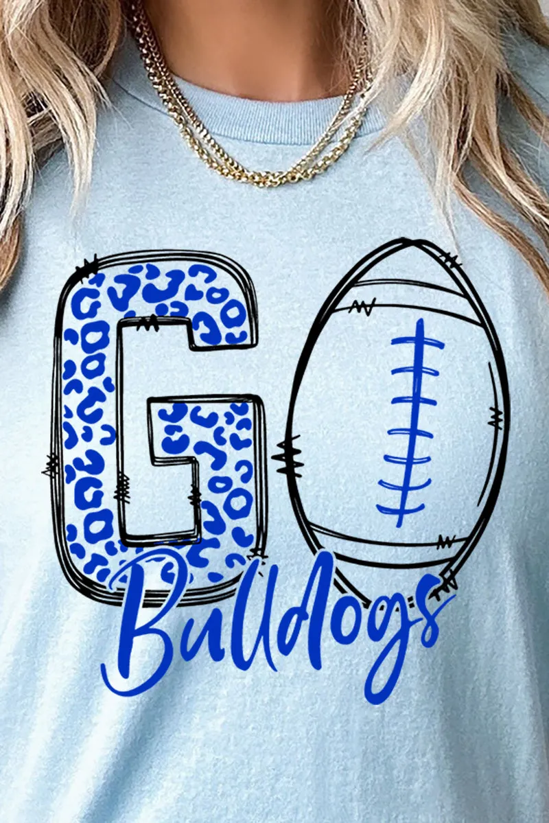Doodle Go Bulldogs Royal Short Sleeve Relaxed Fit T-Shirt
