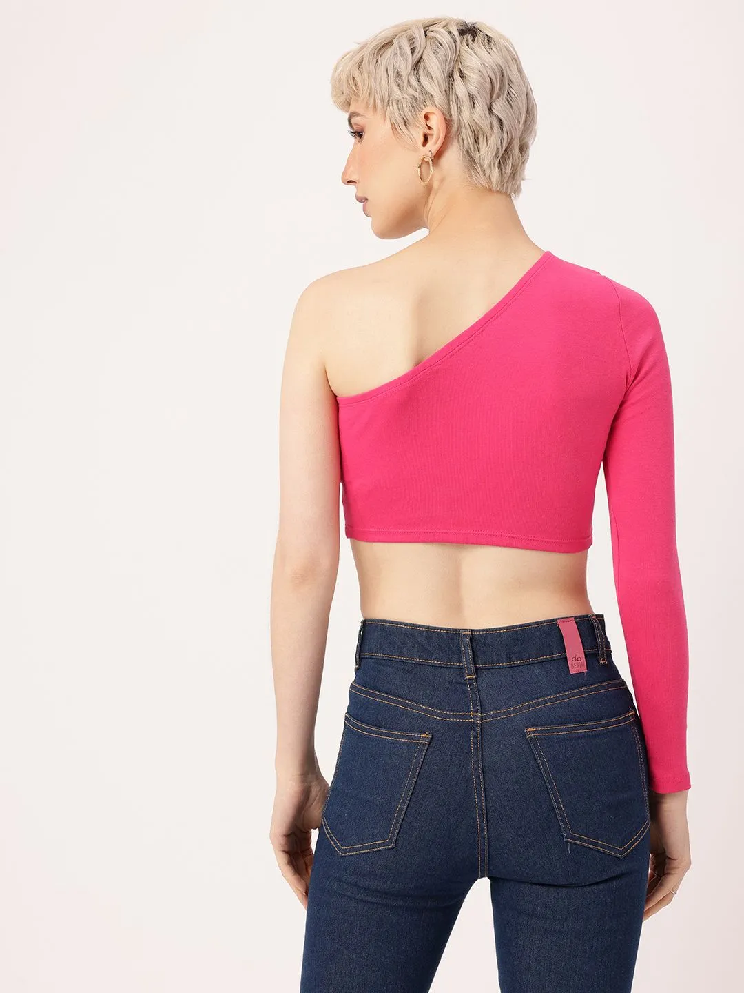 DressBerry Midriff Magic One-Shoulder Crop Top