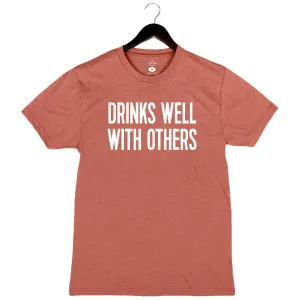 Drinks Well With Others - Unisex Crewneck Shirt - Paprika