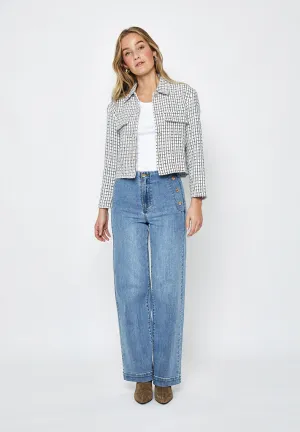 DSIris Jakke - White Checked