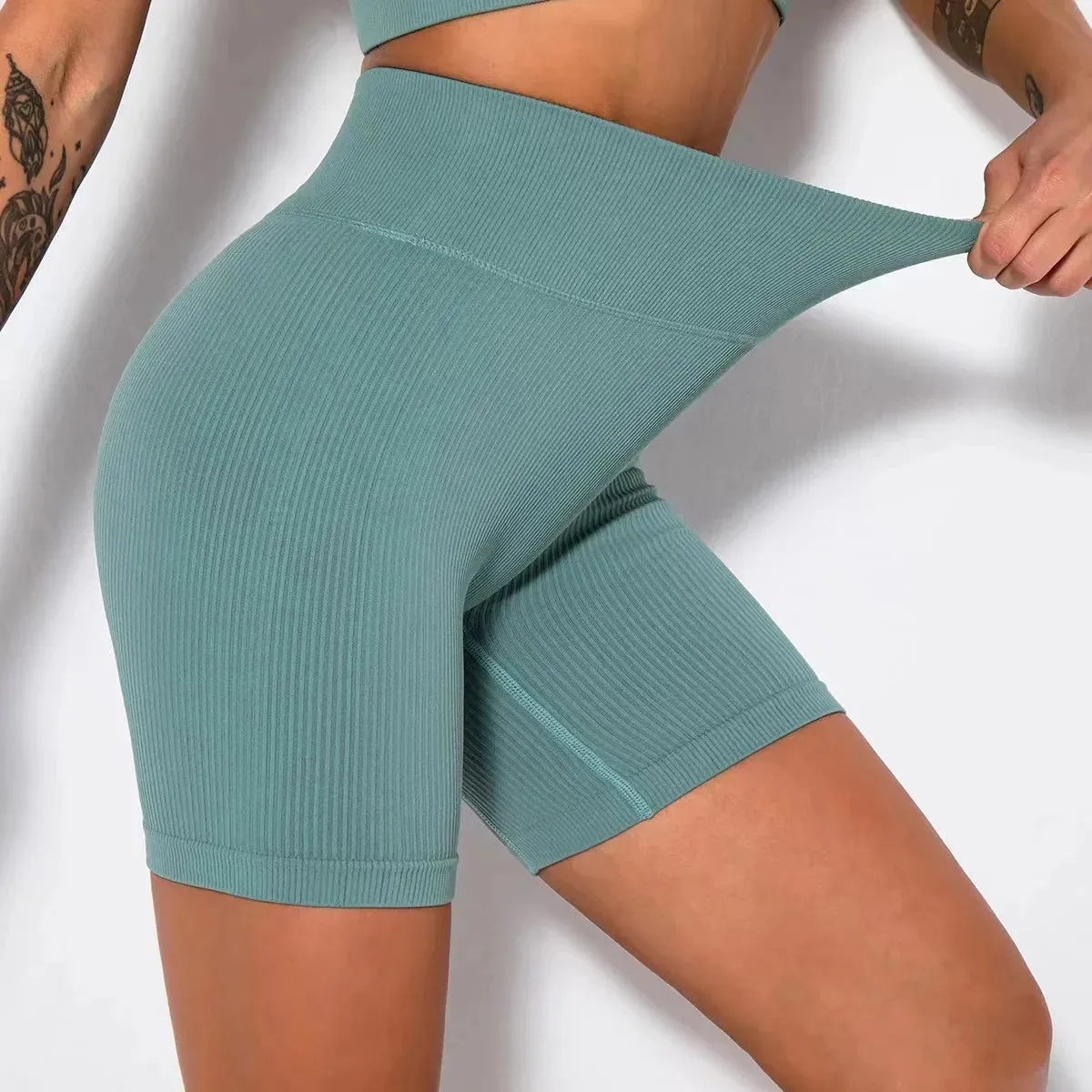 eamless High-Waist Sports Shorts – Push-Up Cycling, Running, Yoga, and Fitness Workout Shorts for Women
