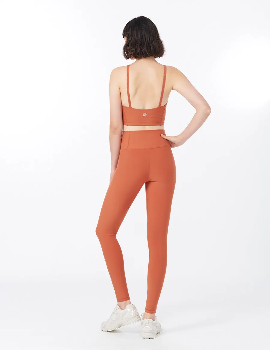 easyoga LESPIRO High Neck Cropped Tank - O07 Tile Orange