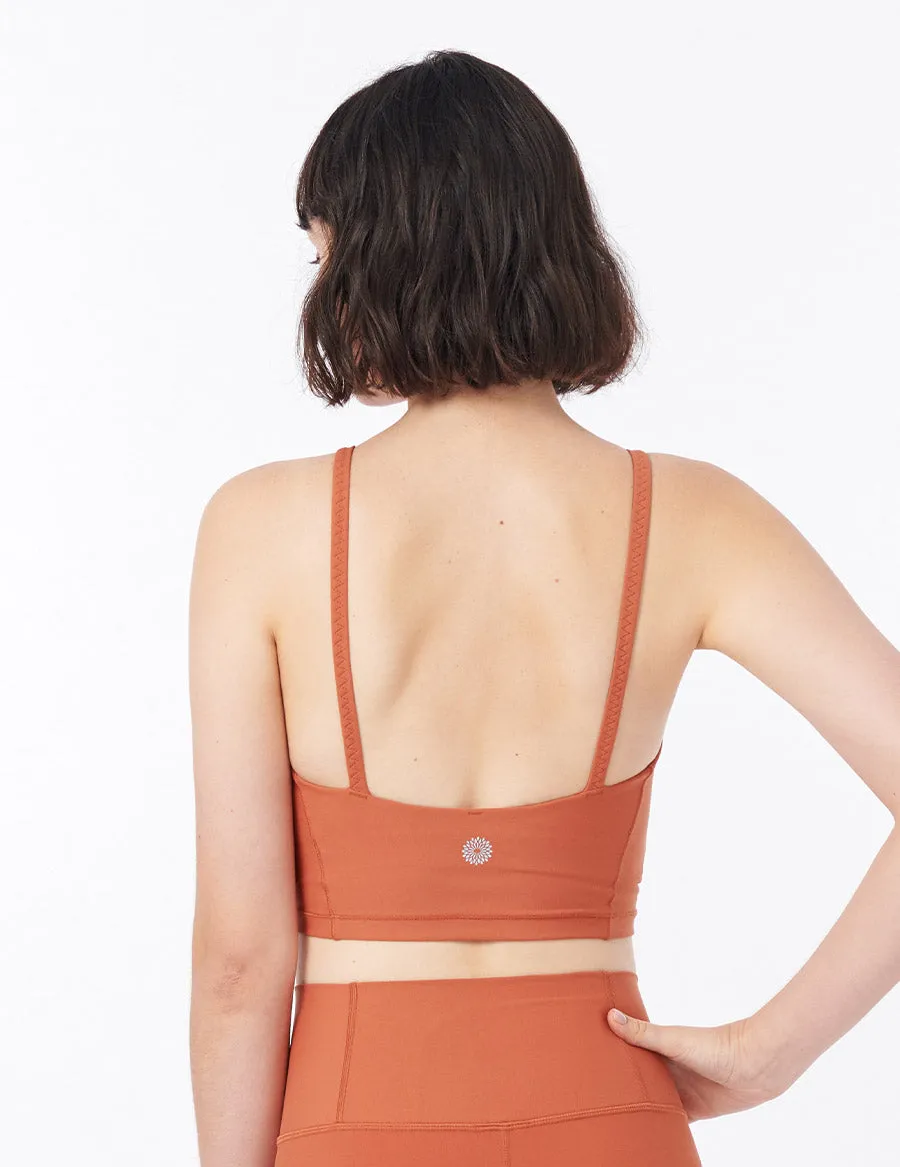 easyoga LESPIRO High Neck Cropped Tank - O07 Tile Orange