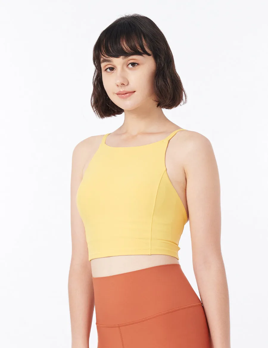 easyoga LESPIRO High Neck Cropped Tank - Y4 Ginger